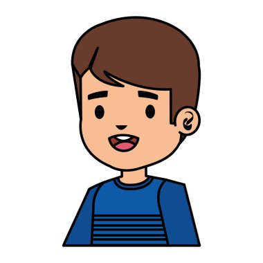 mutlu küçük çocuk komik karakter