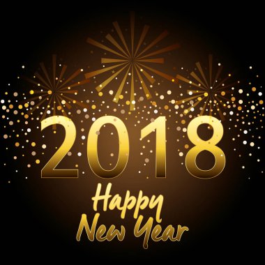 Mutlu yeni yıl 2018 kartpostal