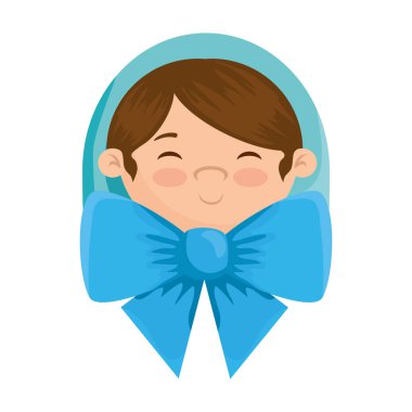 sevimli küçük çocuk bebek simgesi