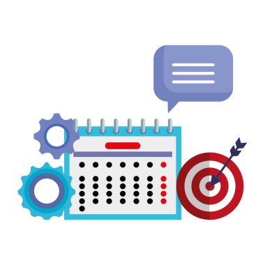 dişliler ve hedef ile takvim tarihi hatırlatma