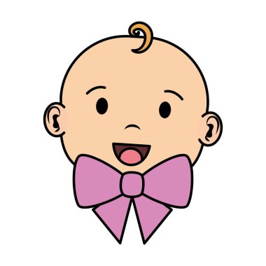 sevimli küçük bebek kız karakter