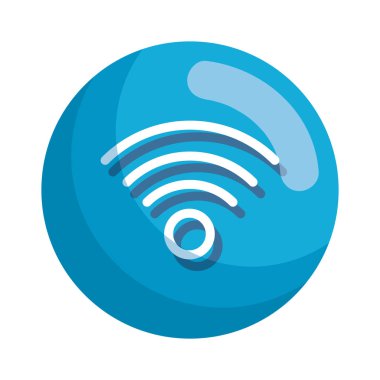 wifi dalgaları sinyali izole edilmiş simge