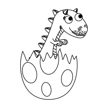 sevimli yenidoğan tyrannosaurus rex kırma kabuk