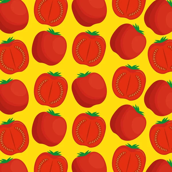 Tomato fresh pattern background — Stock Vector