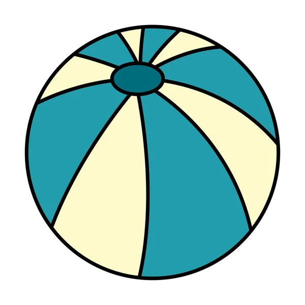Balloon beach plastic toy icon — Stock Vector