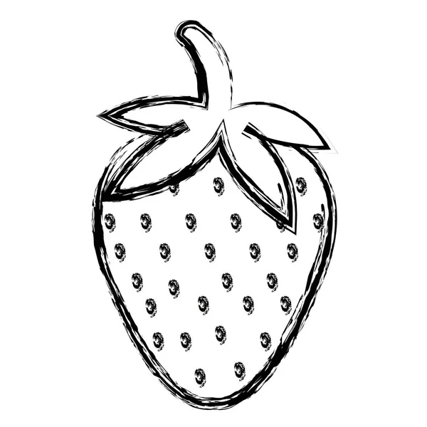 Fresa fresca icono de la fruta — Vector de stock