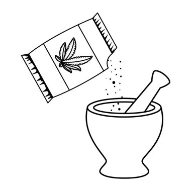 öğütücü ile kenevir tohumu torbası