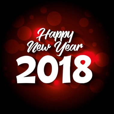 Mutlu yeni yıl 2018 kartpostal