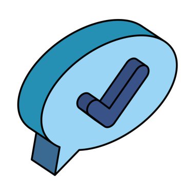 ok kontrol sembolü ile konuşma balonu