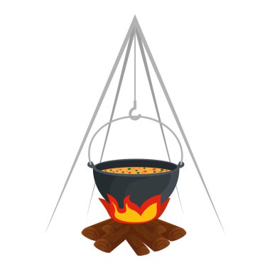 Odun ateşiyle tencere pişirme