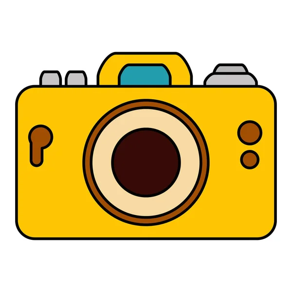 Cámara fotográfica icono del dispositivo de verano — Vector de stock