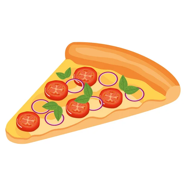 Deliciosa porción de pizza italiana Ilustraciones de stock libres de derechos