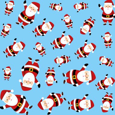 sevimli noel noel baba karakter deseni