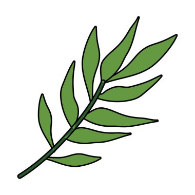 yapraklar bitkiler simgesi ile dal