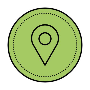 iğne işaretleyici konumu izole edilmiş simge