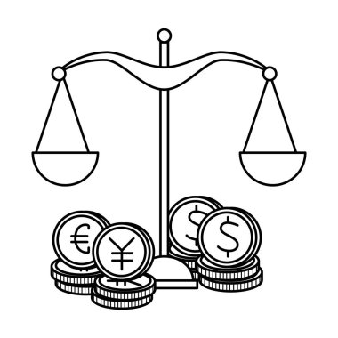 ölçek dengesi eşitlik simgesi vektör illüstratör