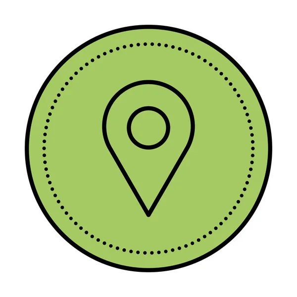 Pin pointer locatie geïsoleerd pictogram — Stockvector