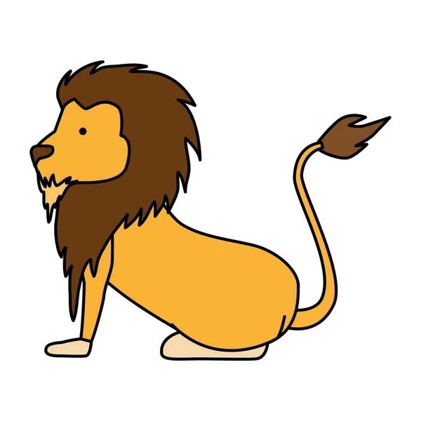 Cirque lion animal domestiqué vecteur illustration — Image vectorielle