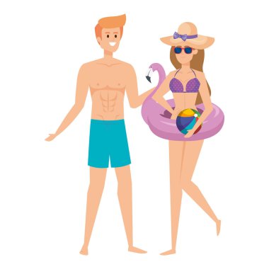 balon oyuncak ve float ile genç çift