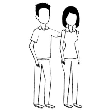 Genç çift avatarlar karakter