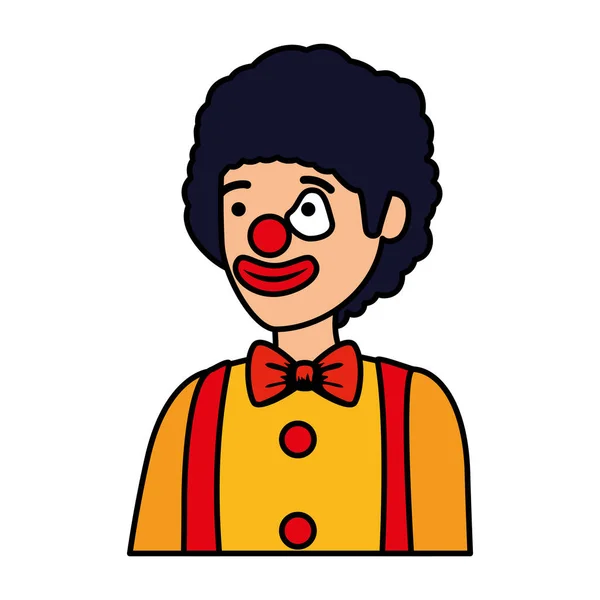 Circus clown comic character vector illustration — Stock Vector