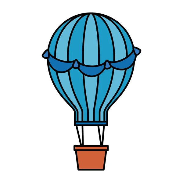 Ballon lucht hete vliegende vector illustratie — Stockvector