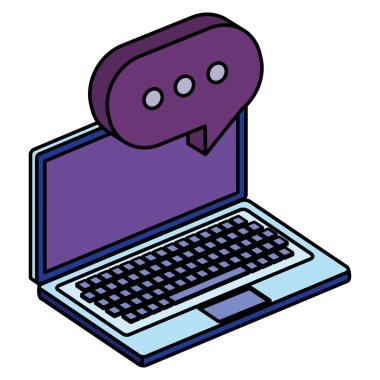 dizüstü bilgisayarınızla konuşma balonu