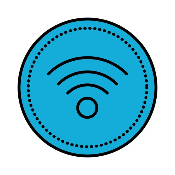 Wifi waves signal isolated icon — Stock Vector