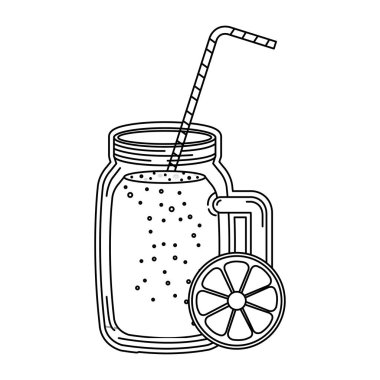 saman ile meyve suyu portakal meyve içecek kavanozu