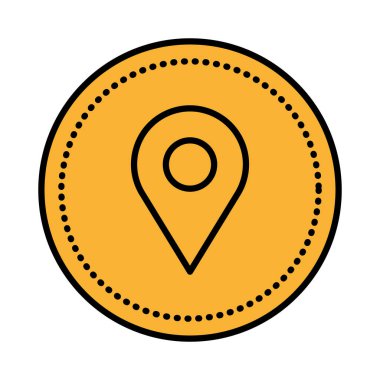 toplu iğne işaretçisi konumu simge vektör çizim