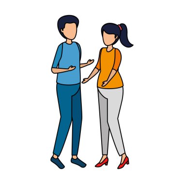 Genç çiftler karakterleri avatarlar