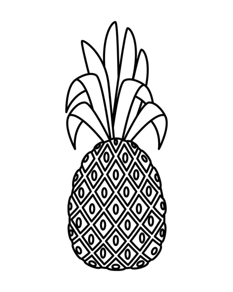 Zomer vers fruit ananas icoon — Stockvector