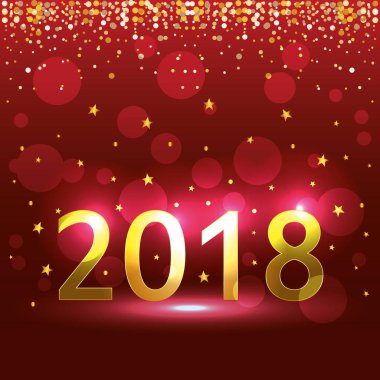 Mutlu yeni yıl 2018 kartpostal