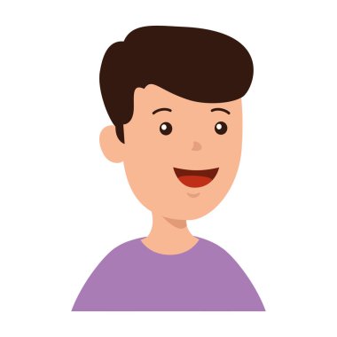 mutlu küçük okul çocuk komik karakter