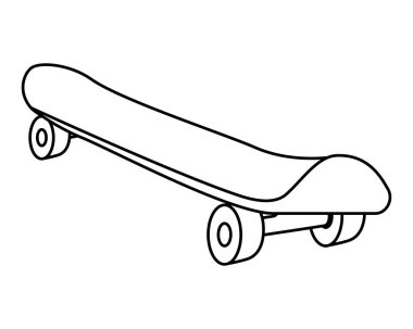 Kaykay tahtası spor ögesi simgesi