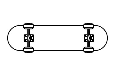 Kaykay tahtası spor ögesi simgesi
