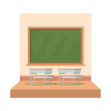 tebeşir tahtası sahnesi ile okul sınıf