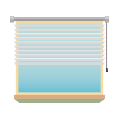 window with blind indoor scene