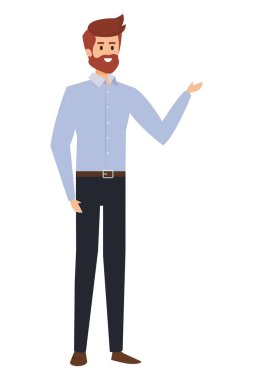 sakallı karakterli yetişkin baba