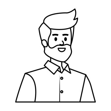 sakallı karakterli yetişkin baba