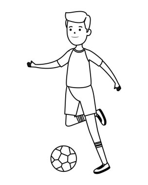 mutlu atletik çocuk futbol pratik