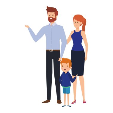 küçük oğlu ile yetişkin anne çift