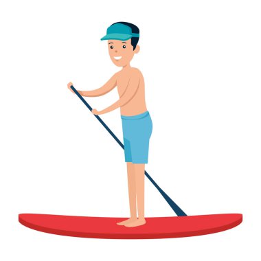 mutlu atletik çocuk sörf spor pratik