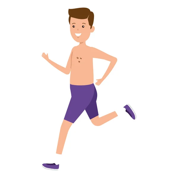 Chłopiec bieganie sport sportowy — Wektor stockowy