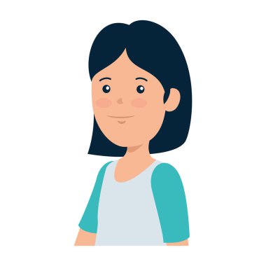 Mutlu genç kadın Avatar karakteri