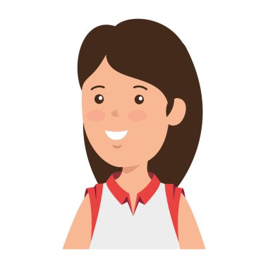 Mutlu genç kadın Avatar karakteri
