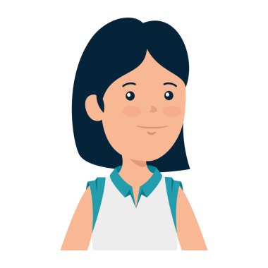 Mutlu genç kadın Avatar karakteri