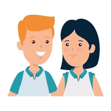 Genç oğlan ve güzel kadın çift.