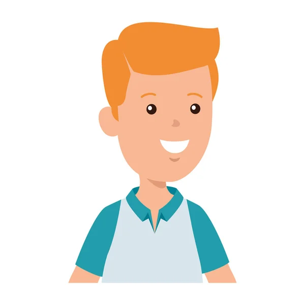 Fiatal fiú avatar karakter ikon — Stock Vector
