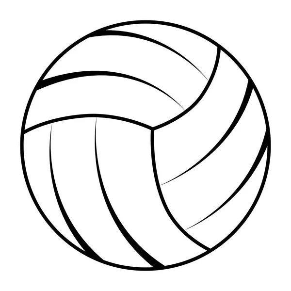 Balon ikona na białym tle siatkówka sport — Wektor stockowy